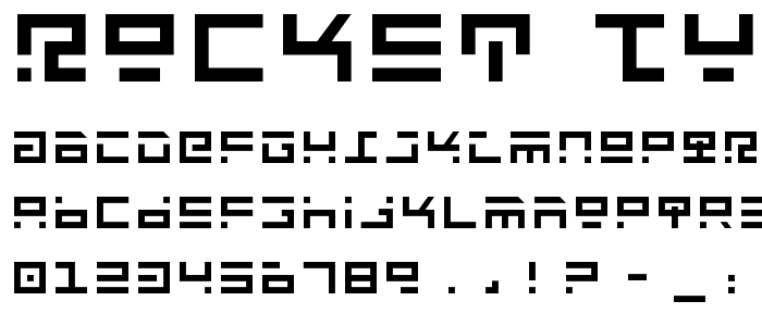 Rocket Type font